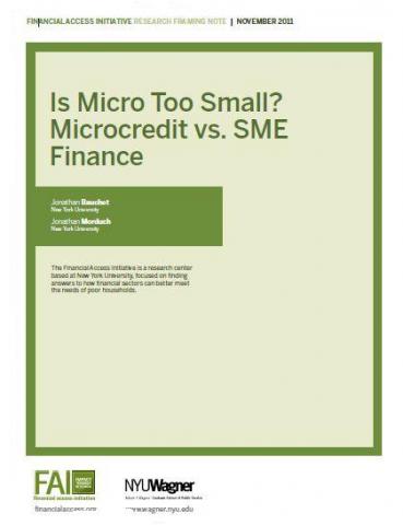 Is Micro Too Small? Microcredit vs. SME Finance 