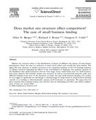 Does market size structure affect competition? The case of small business lending